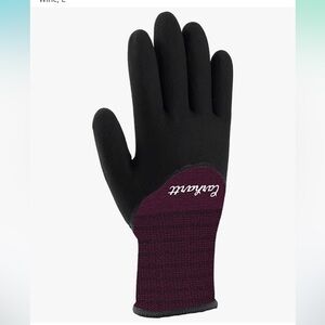 Carhartt Gray and Orange Thermal Lined Full Coverage Nitrile Gloves